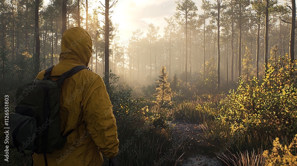 Individual Escape in the Forest: One Man Wandering in the Wilderness Individual Escape in the Forest: One Man Wandering in the Wilderness