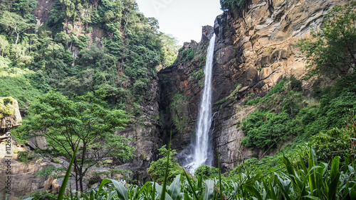 The view of Laxapana Falls in Sri Lanka photo