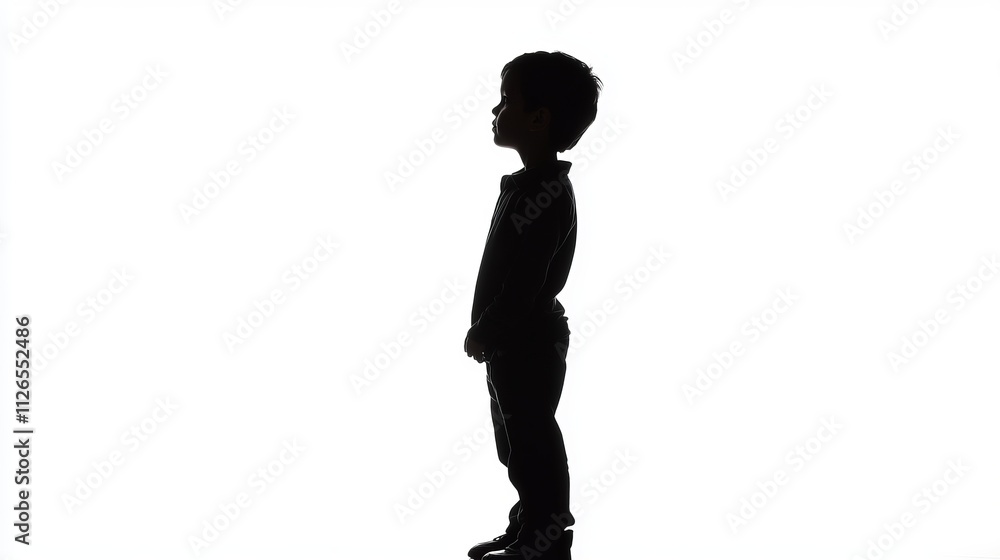 A captivating silhouette of a young boy, a profound visual representation of childhood innocence. A simple yet striking profile portrait, perfect for modern art enthusiasts. A captivating silhouette of a young boy, a profound visual representation of childhood innocence. A simple yet striking profile portrait, perfect for modern art enthusiasts.