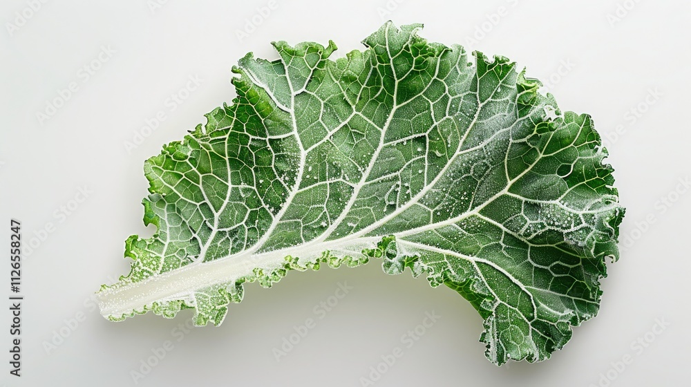 A delicate kale seed, isolated on a white background A delicate kale seed, isolated on a white background