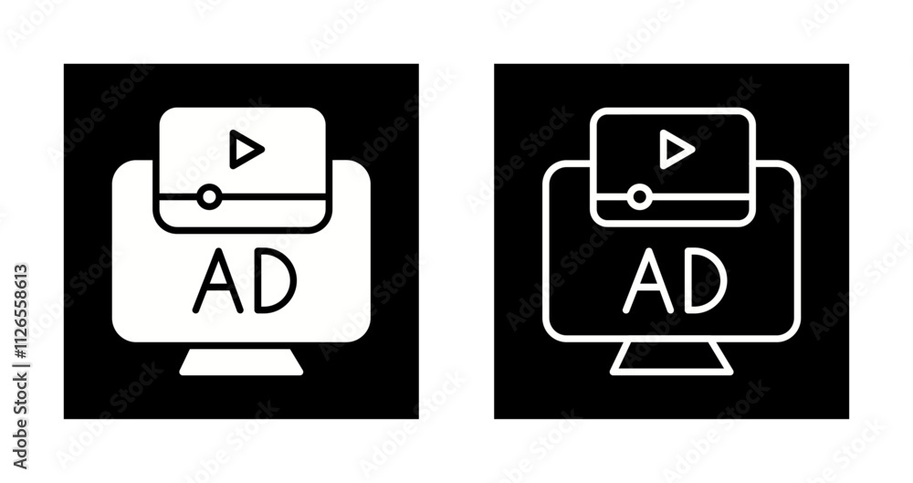 Video Ad Icon Design Video Ad Icon Design