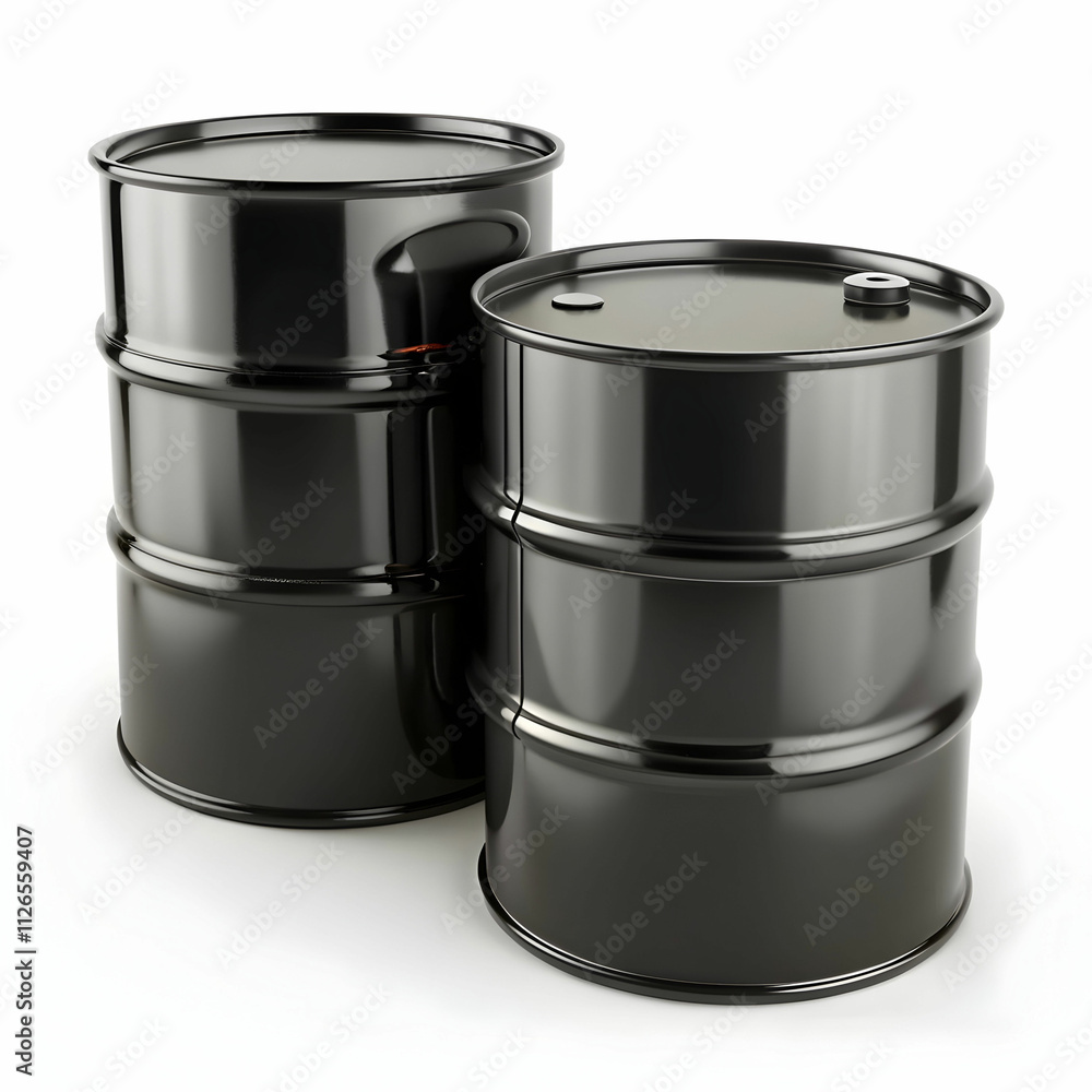black oil barrel Isolated on Transparent Background black oil barrel Isolated on Transparent Background