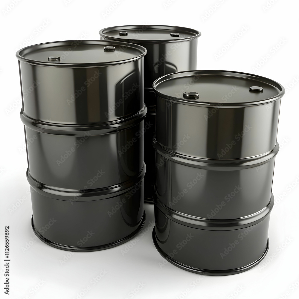 black oil barrel Isolated on Transparent Background black oil barrel Isolated on Transparent Background