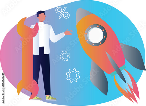 Business Startup Vector Illustration