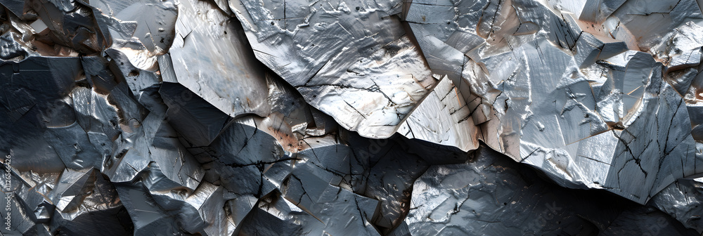 Close-up view of raw Zinc element showing its unique texture and color Close-up view of raw Zinc element showing its unique texture and color