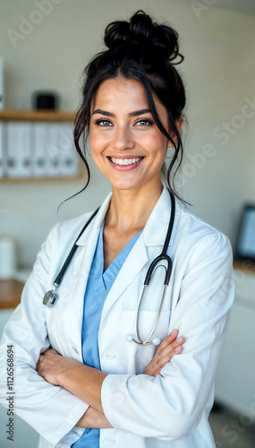 Elegant female doctor at her clinic in hospital