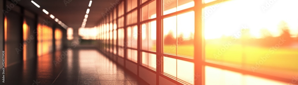 Serene Sunset Corridor: A Peaceful Passage Through Time Serene Sunset Corridor: A Peaceful Passage Through Time