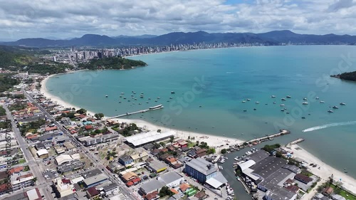 Porto Belo Beach At Porto Belo In Santa Catarina Brazil. Beach Landscape. Nature Seascape. Travel Destination. Porto Belo Beach At Porto Belo In Santa Catarina Brazil. Turquoise Water. photo