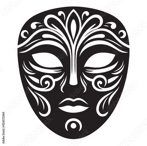 face mask silhouette vector illustration