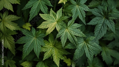 lush green leaves creating a natural backdrop