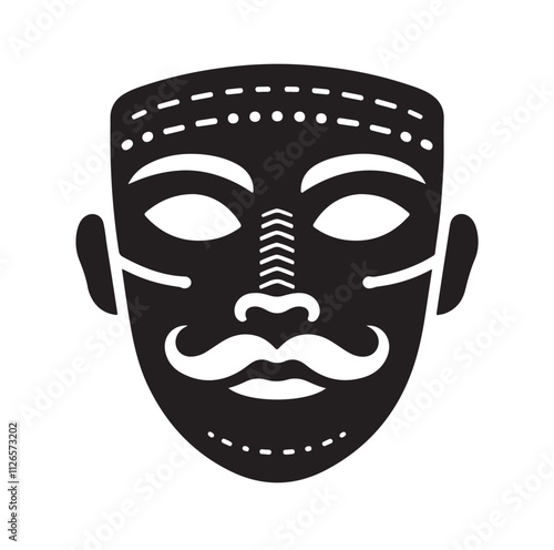 face mask silhouette vector illustration