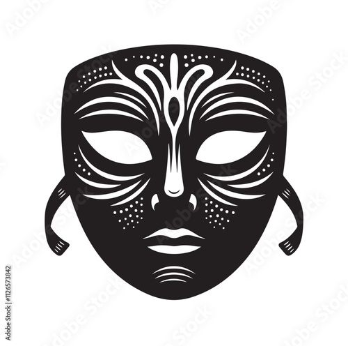 face mask silhouette vector illustration