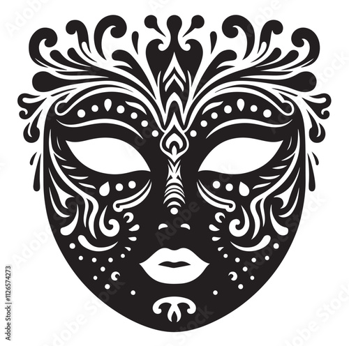 face mask silhouette vector illustration