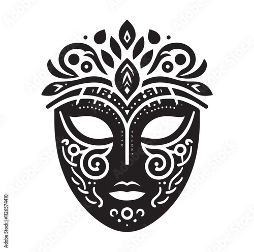 face mask silhouette vector illustration