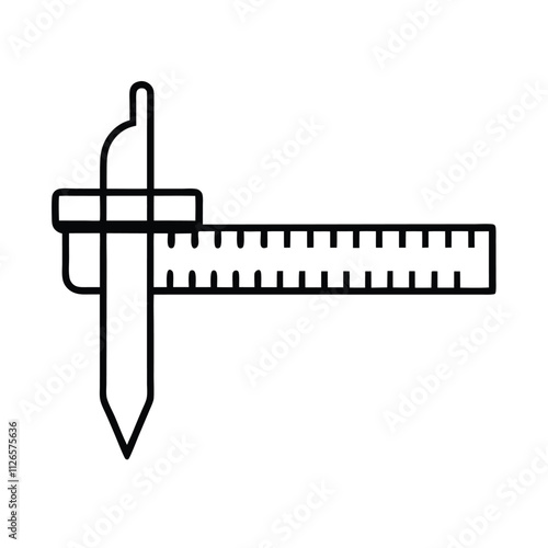 a black and white line drawing of a caliper