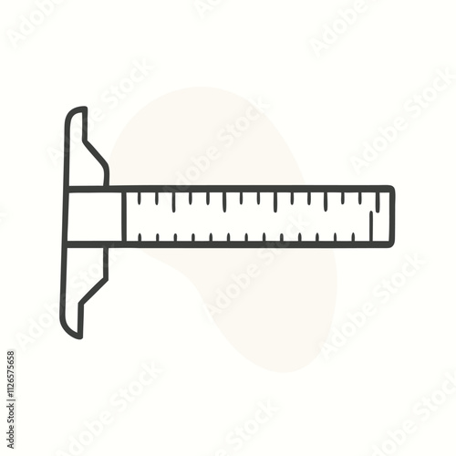 a black and white line drawing of a caliper