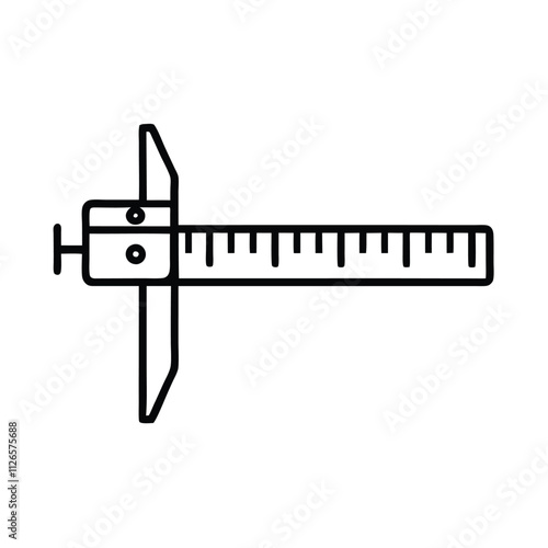 a black and white line drawing of a caliper