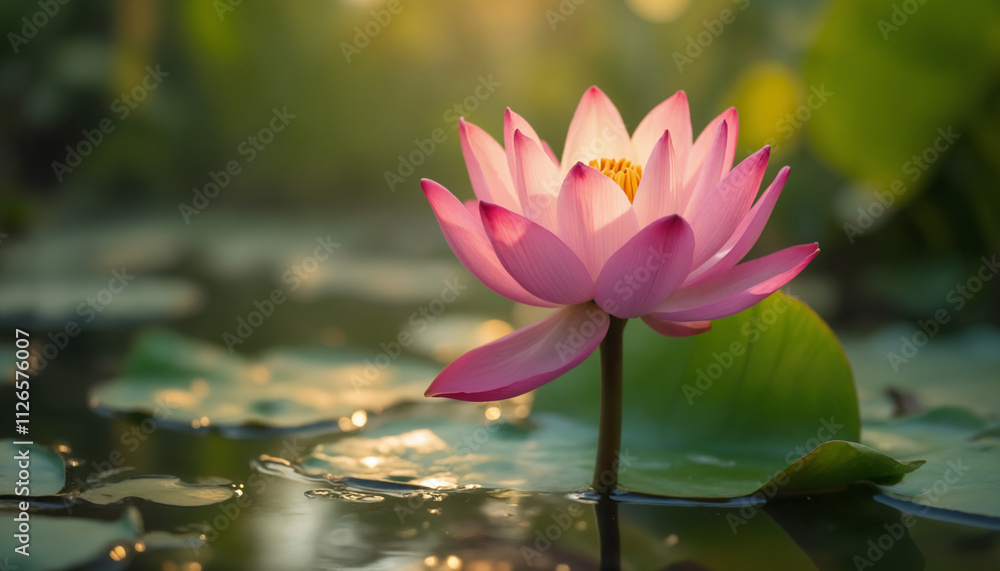 wallpapers A stunning pink lotus flower blooms gracefully on serene water, surrounded by lush green leaves, captured in soft light. AI generated wallpapers A stunning pink lotus flower blooms gracefully on serene water, surrounded by lush green leaves, captured in soft light. AI generated