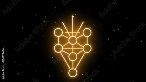 Tree Of Life, Spirituality Kabbalah Symbol, light, glowing in 4K Resolution