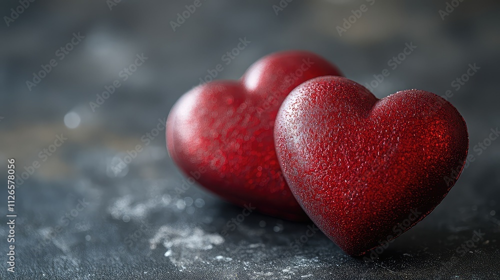 Low-Light Valentine's Design Featuring Crimson Hearts Low-Light Valentine's Design Featuring Crimson Hearts