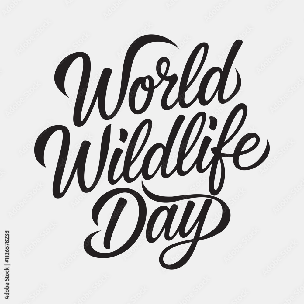 World Wildlife Day typographic design World Wildlife Day typographic design