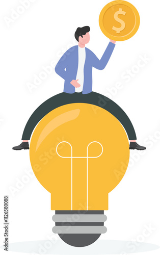 Venture capital or financial support for startup and entrepreneur company, make money idea or idea pitching for fund raising concept,

