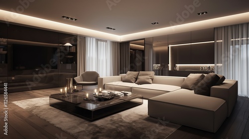 Modern Living Room Interior Design Featuring Elegant Furniture