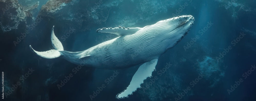 Fototapeta premium White Humpback Whale