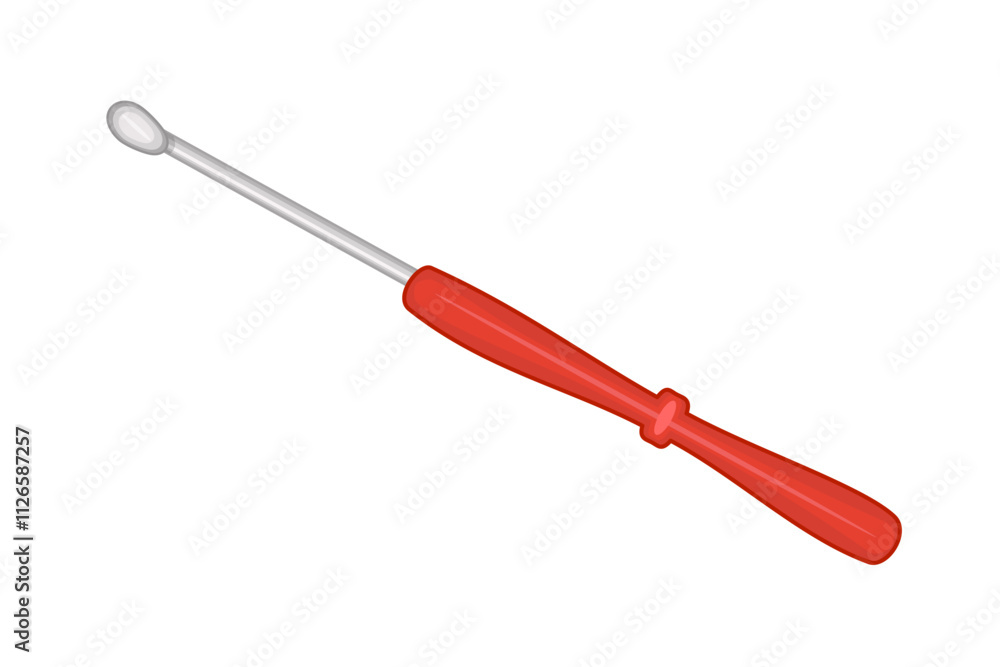 Crochet hook isolated on white background. Hand crafting tool. Hobby, needlework, homework. Tools for knitwork, handicraft, crocheting, and crochet. Handmade and hobby. Stock vector illustration Crochet hook isolated on white background. Hand crafting tool. Hobby, needlework, homework. Tools for knitwork, handicraft, crocheting, and crochet. Handmade and hobby. Stock vector illustration