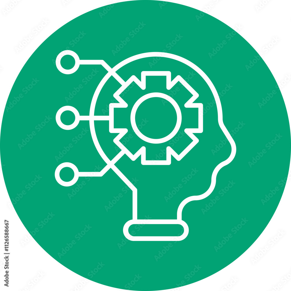 Machine Learning line circle icon Machine Learning line circle icon