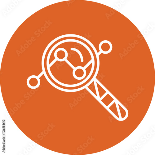 Predictive Analysis line circle icon