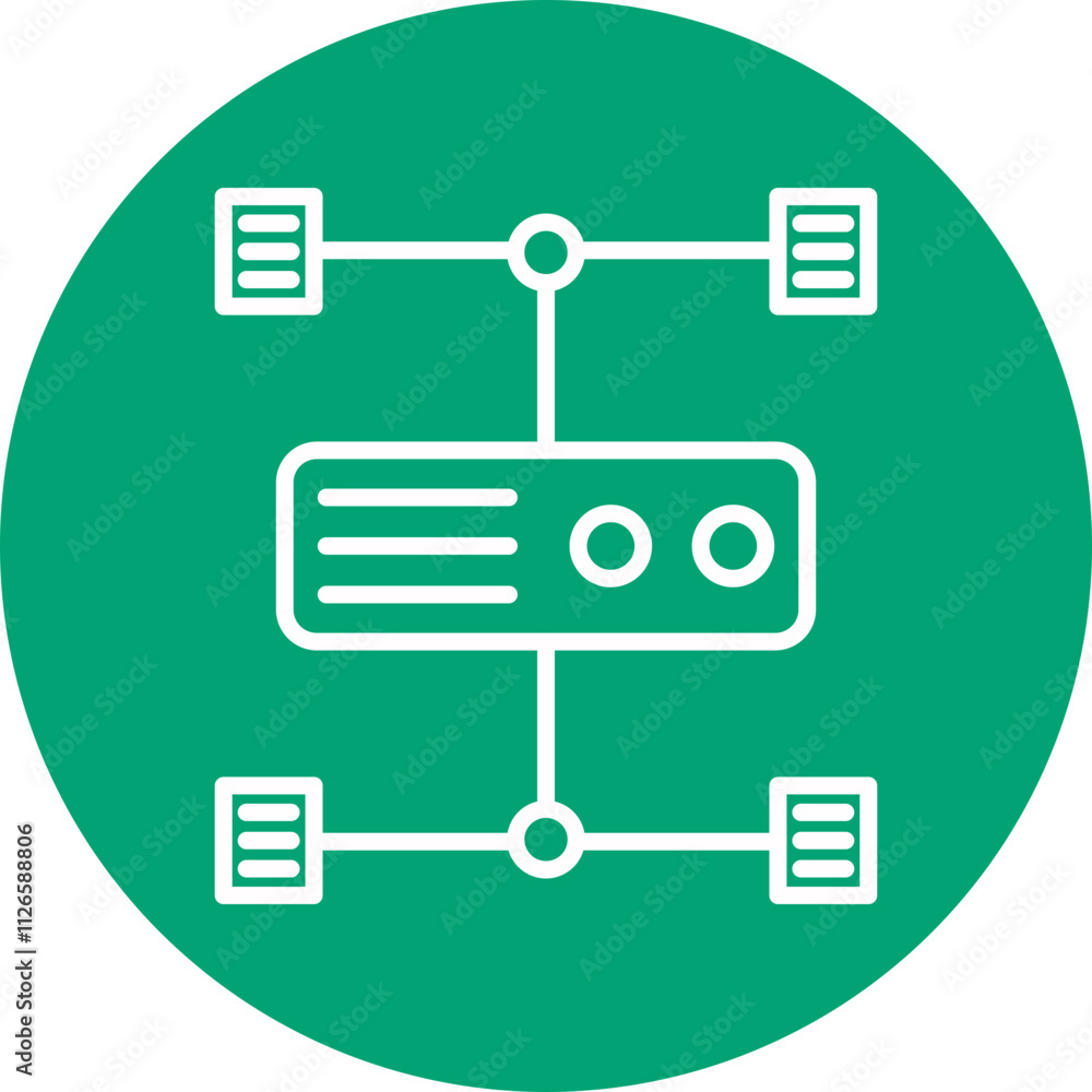 Clustering Algorithm line circle icon Clustering Algorithm line circle icon