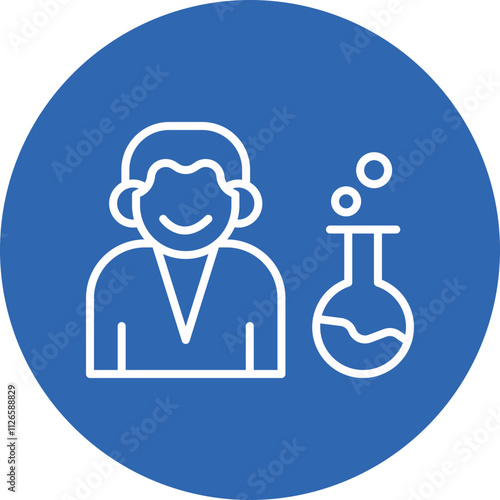 Data Scientist Icon line circle icon