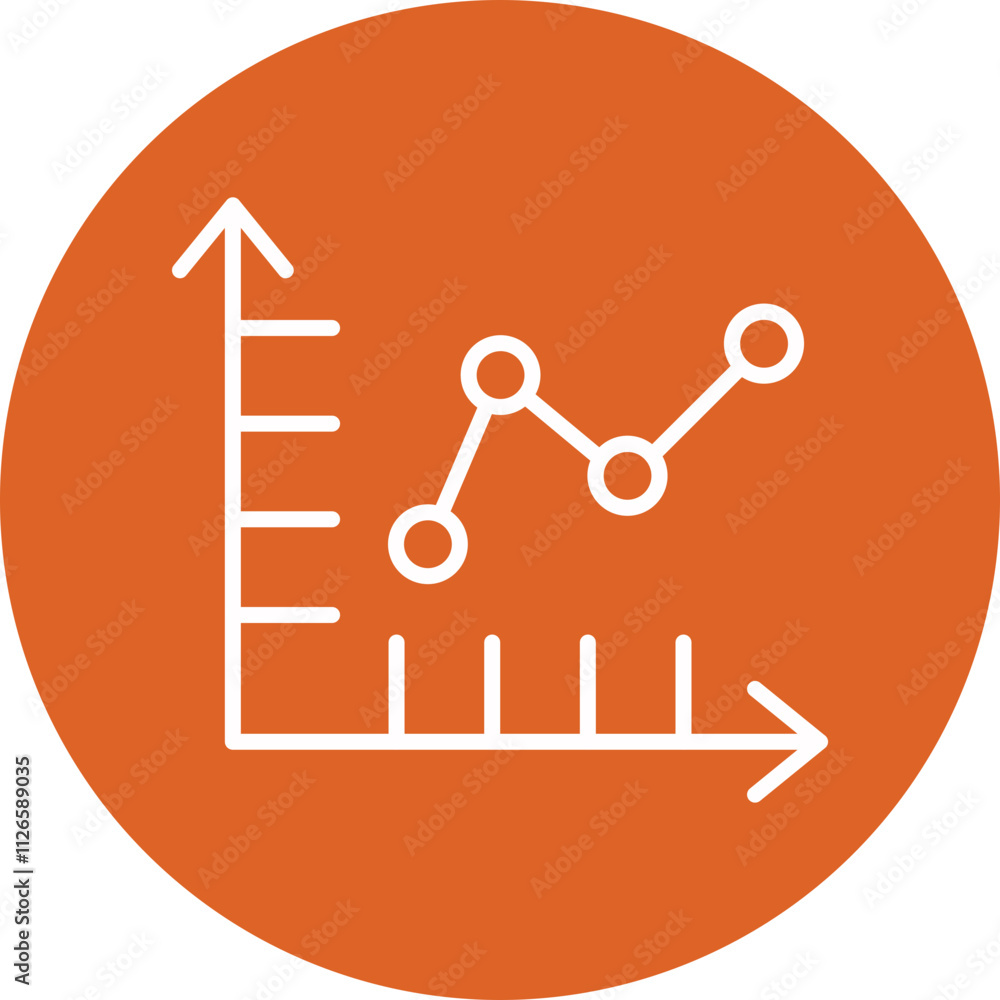 Regression Line line circle icon Regression Line line circle icon
