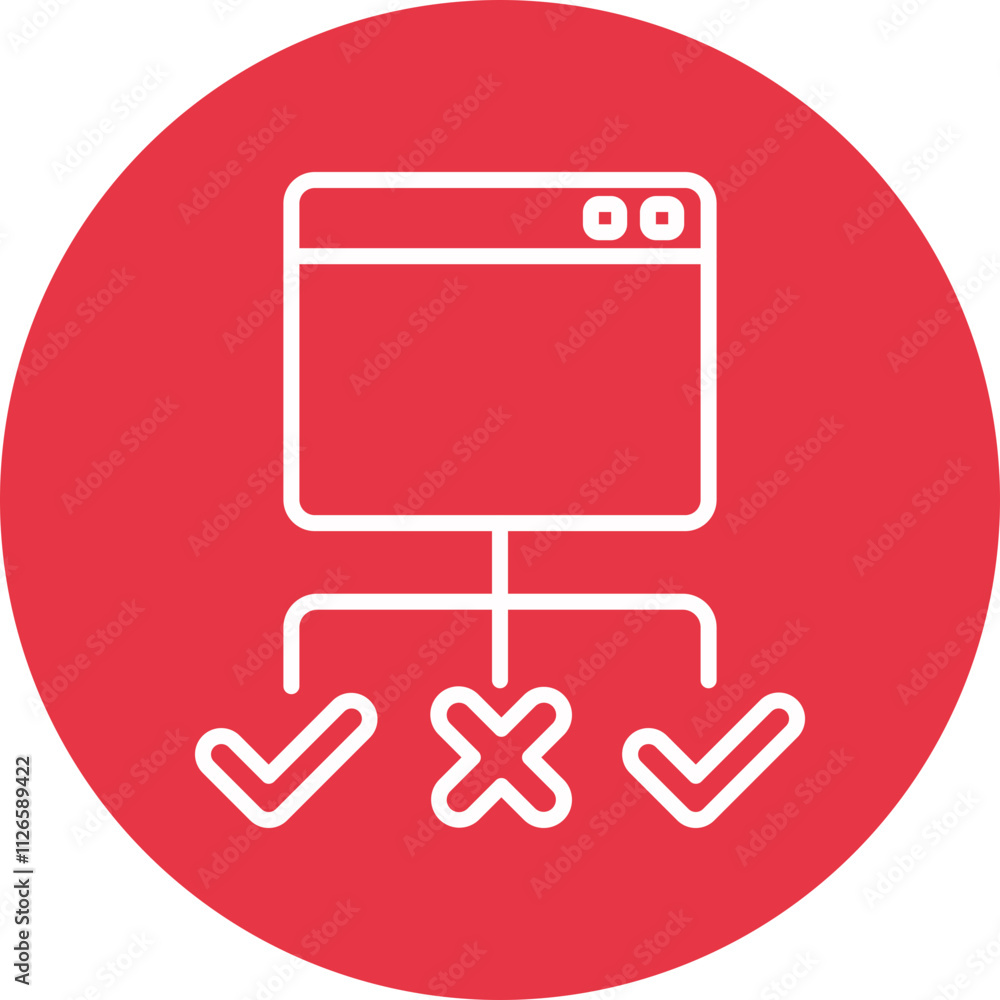 Model Testing line circle icon Model Testing line circle icon