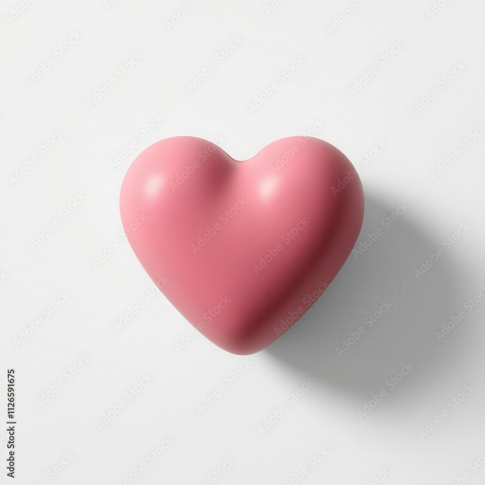 pink heart shaped 3d illustration object is displayed on clean white background. pink heart shaped 3d illustration object is displayed on clean white background.