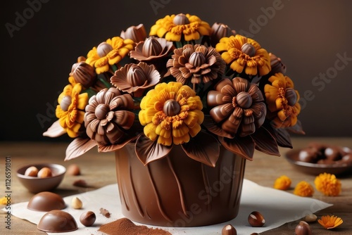 chocolate flower arrangement_2 photo