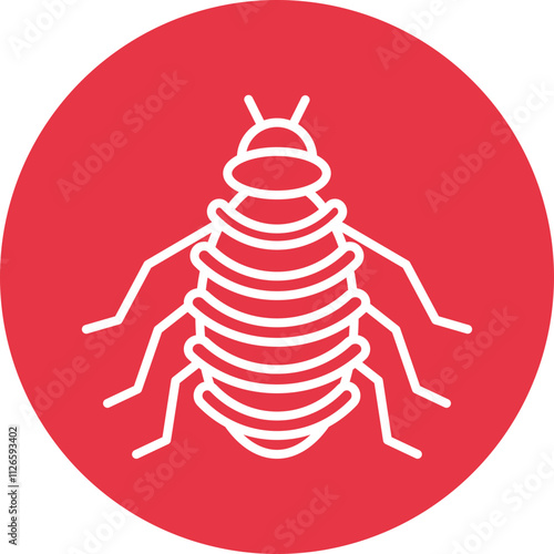 Flea line circle icon