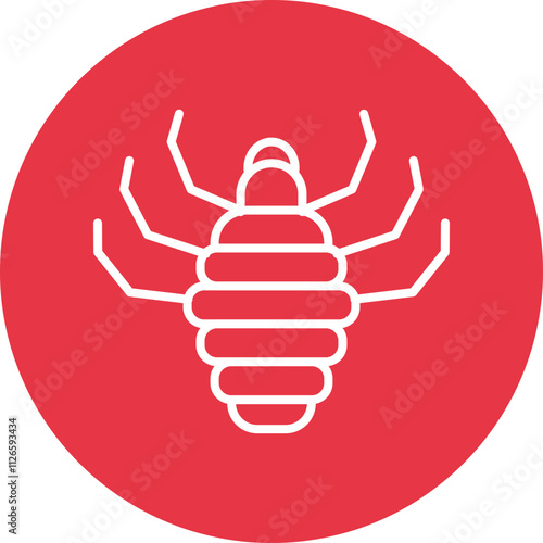 Lice line circle icon
