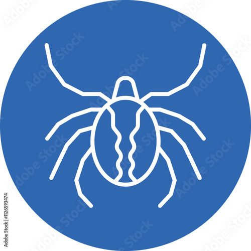 Ticks line circle icon