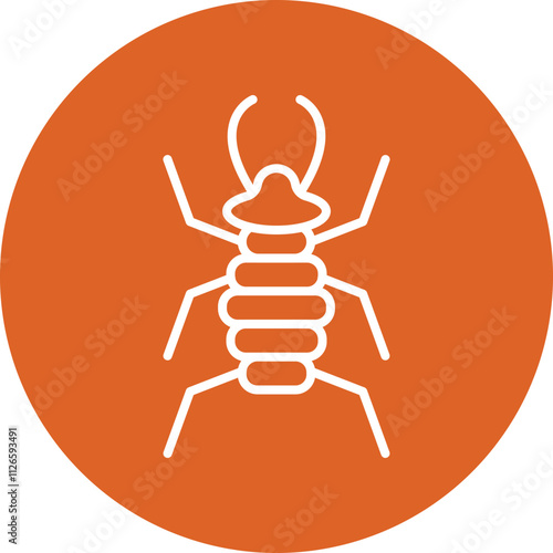 Swarm of Insects line circle icon