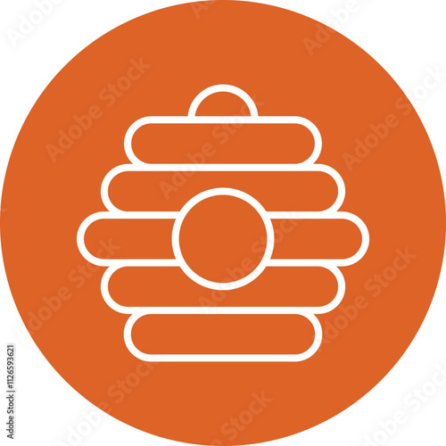 Hive line circle icon