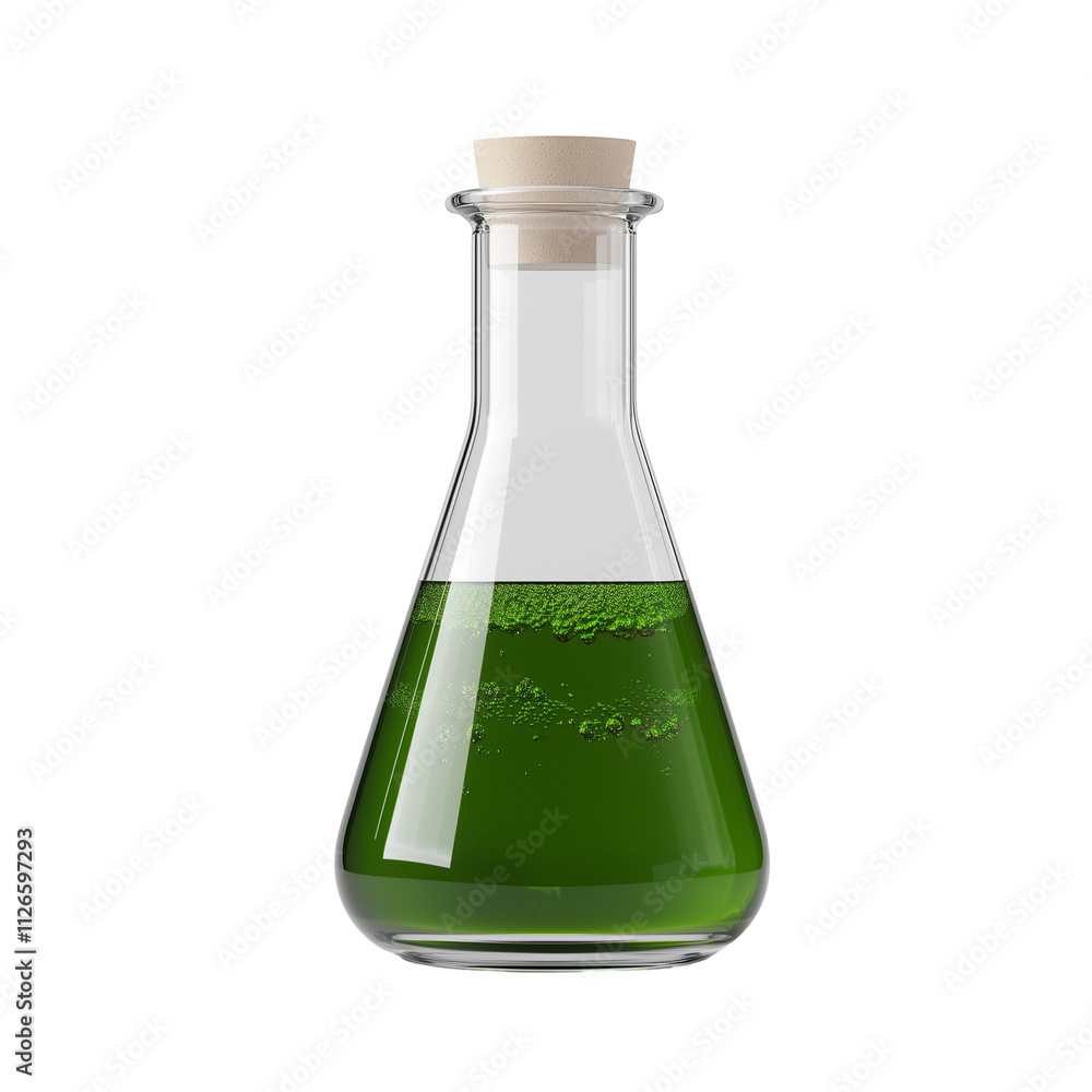 3D icon of green potion vial with bubbling liquid isolated on transparent background 3D icon of green potion vial with bubbling liquid isolated on transparent background