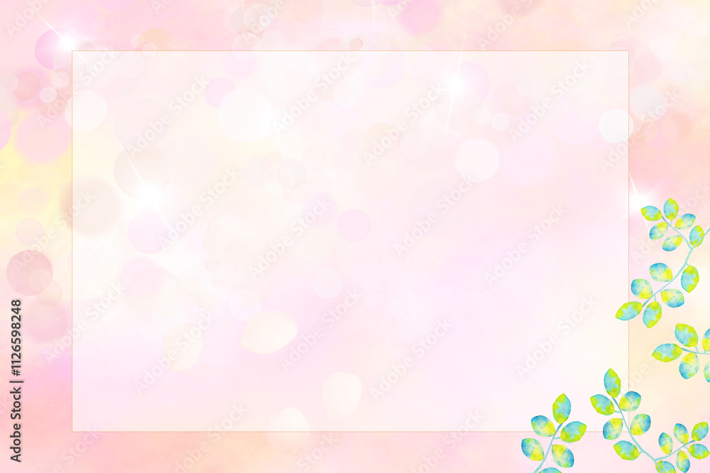 ピンクのかわいいキラキラエフェクトの背景