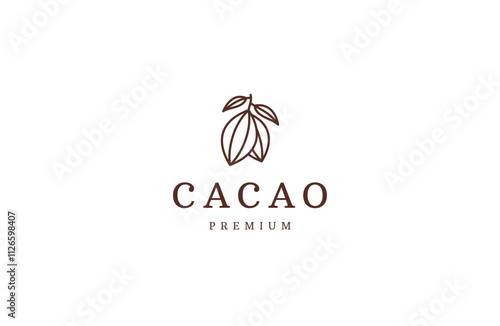 Cacao logo icon design template flat vector