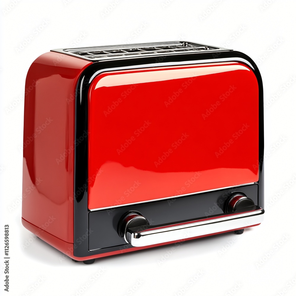 Red Retro Toaster Kitchen Appliance Breakfast Maker Stylish Design Home Decor Red Retro Toaster Kitchen Appliance Breakfast Maker Stylish Design Home Decor