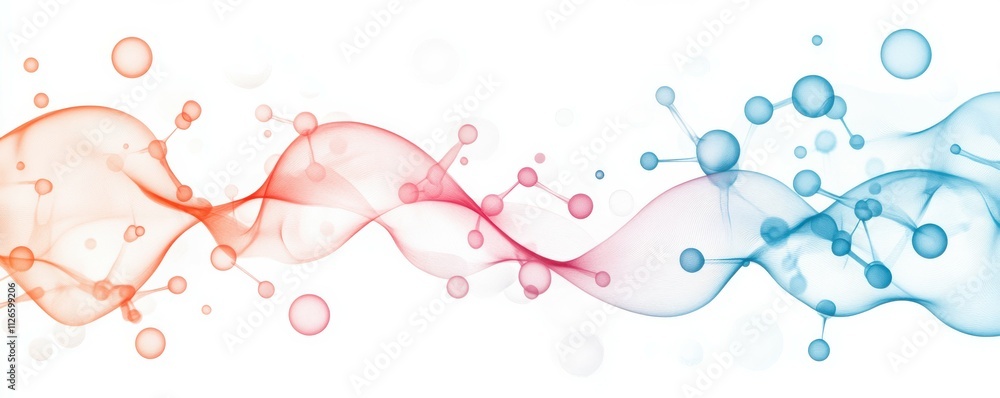 Molecule and flowing water liquid background Molecule and flowing water liquid background