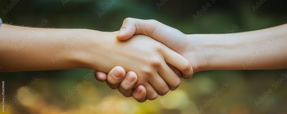 Two hands clasped in a firm handshake, symbolizing a promise built on trust and integrity, promise commitment integrity, close up Two hands clasped in a firm handshake, symbolizing a promise built on trust and integrity, promise commitment integrity, close up