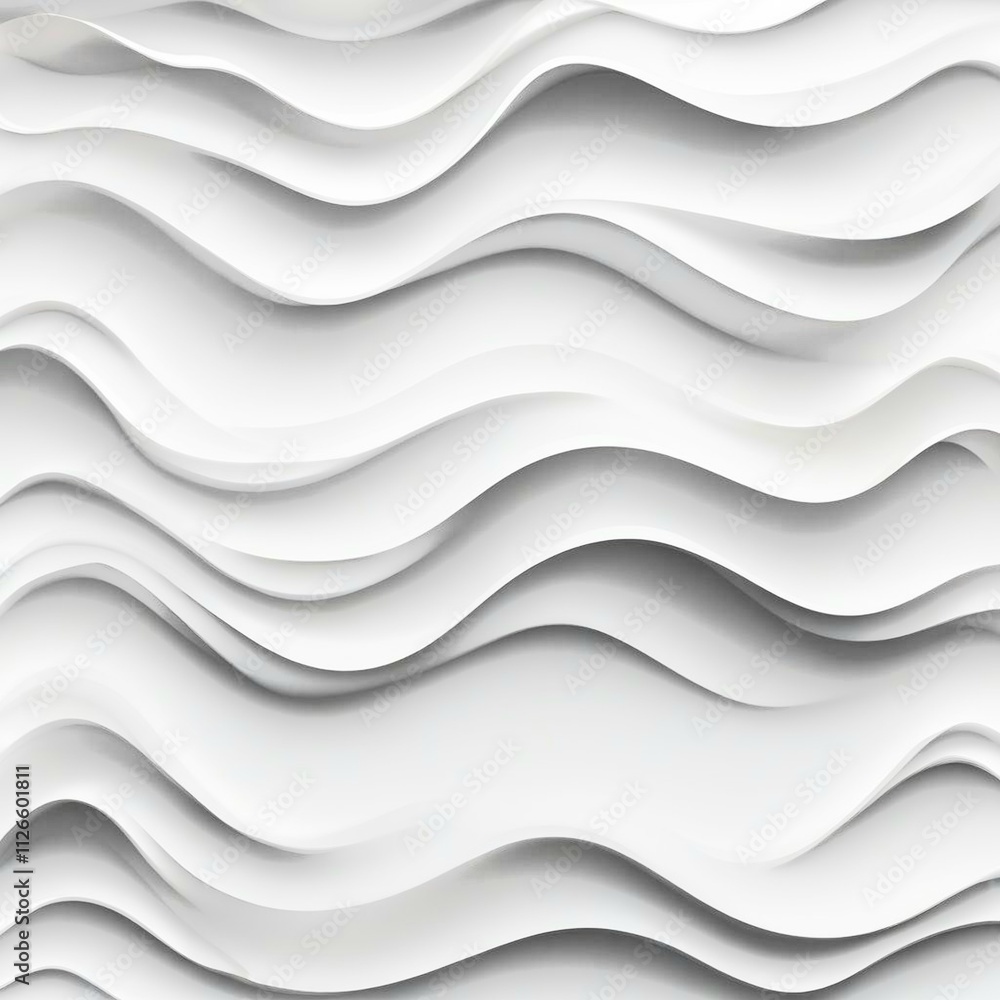 Fototapeta premium Abstract white and gray wavy background texture with patterns