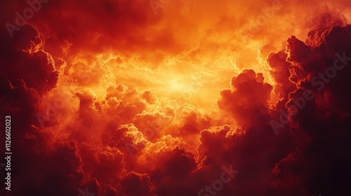 Fiery Sunset Cloudscape